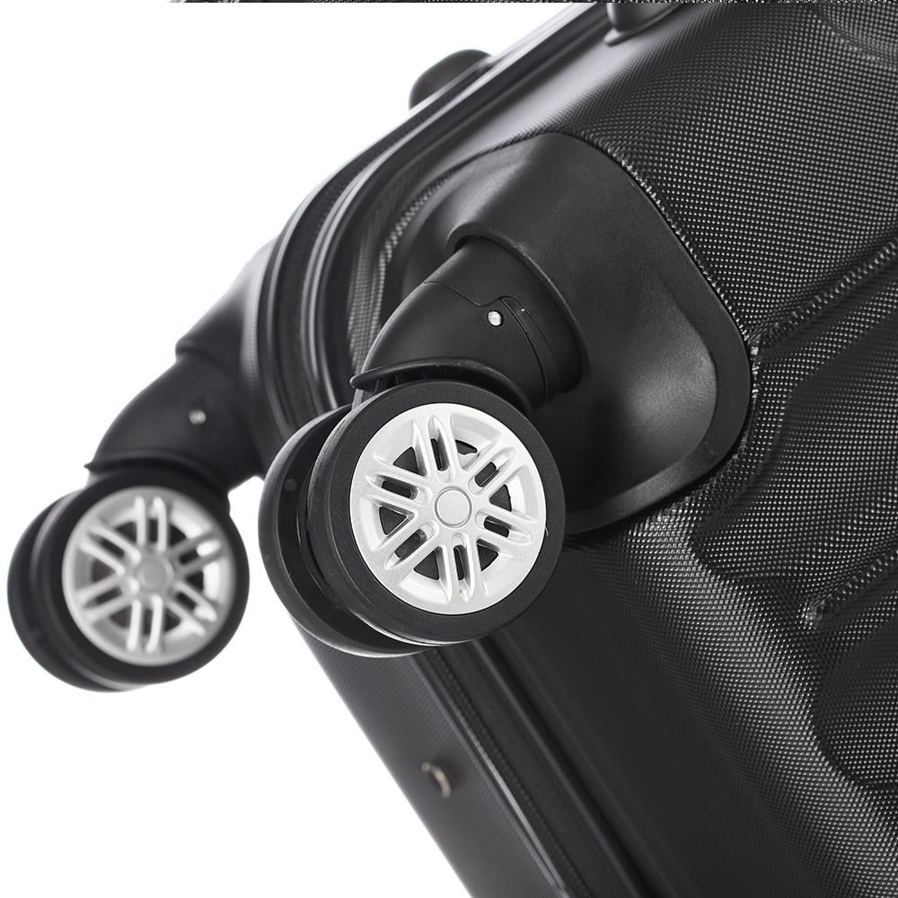 SalonMore  3 Piece Hardside Lightweight Spinner Luggage Bag Set  With TSA Lock Black