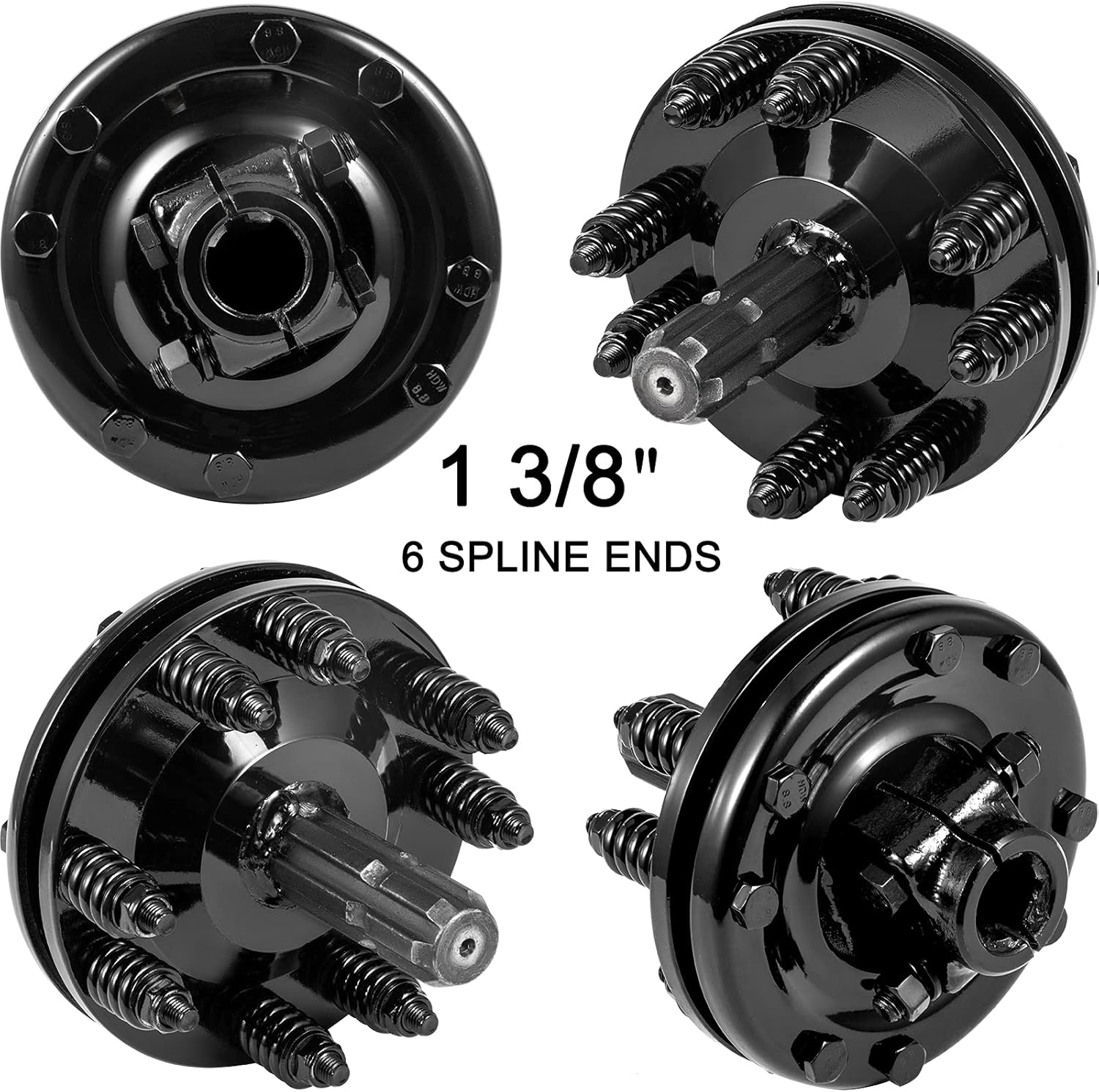 VEVOR Slip Clutch, 1 3/8 PTO Slip Clutch, 6 Spline Ends PTO Friction Clutch, Carburized Steel Tractor Slip Clutch