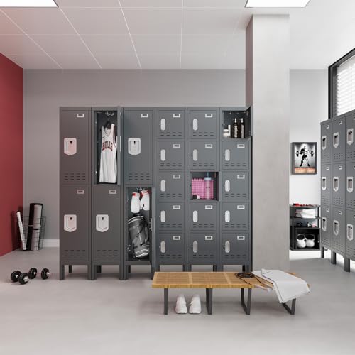 Metal Locker with 5 Doors,Lockers for Employees,66'' Steel Storage Locker for School,Gym, Office, Office,Garage