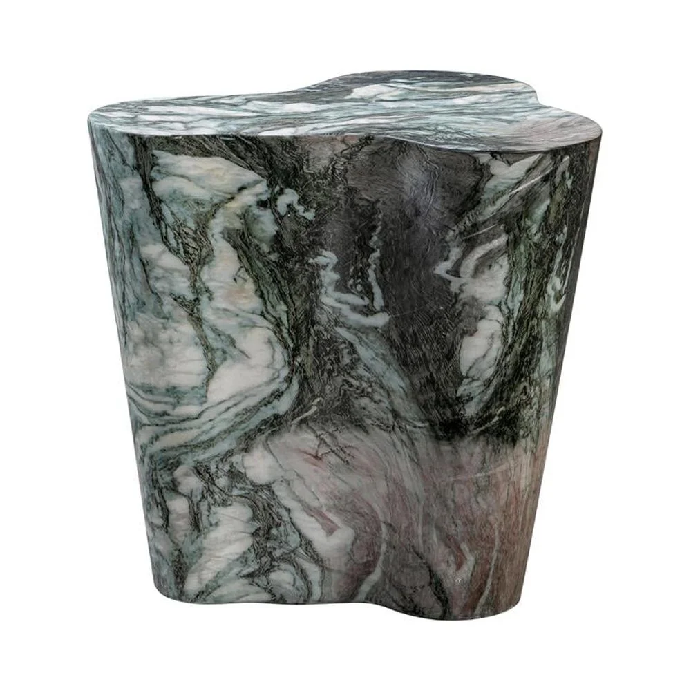 TOV Furniture Slab Grey/Blush Faux Marble Short Side Table