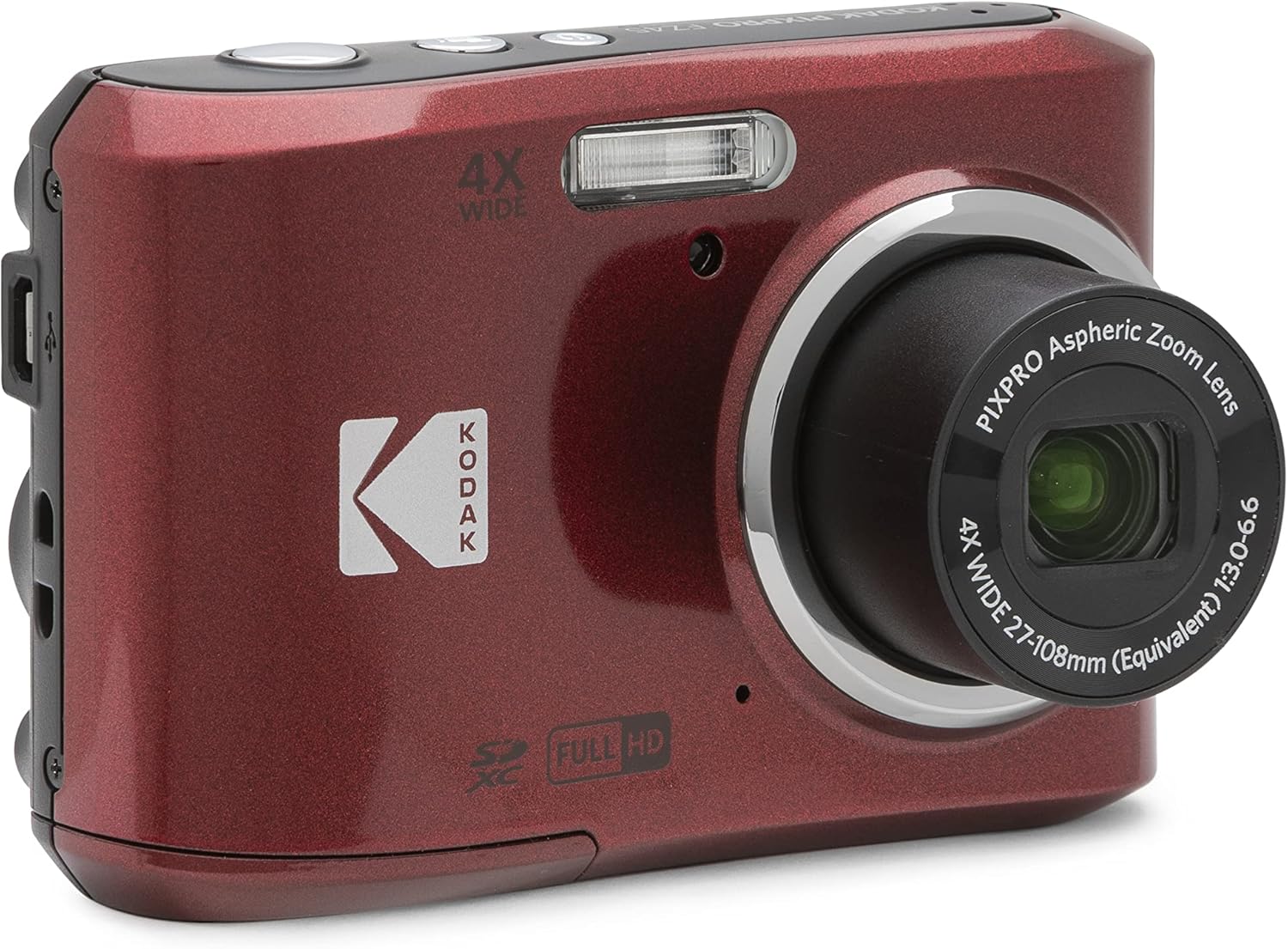 Kodak PIXPRO FZ45 Digital Camera + Black Point & Shoot Camera Case + Transcend 64GB SD Memory Card + Tri-fold Memory Card Wallet + Hi-Speed SD USB