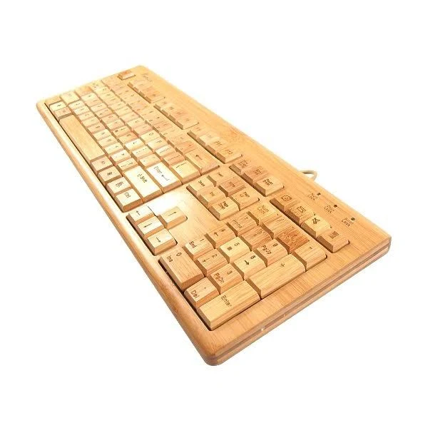 Impecca Bamboo Custom Carved Designer USB Keyboard