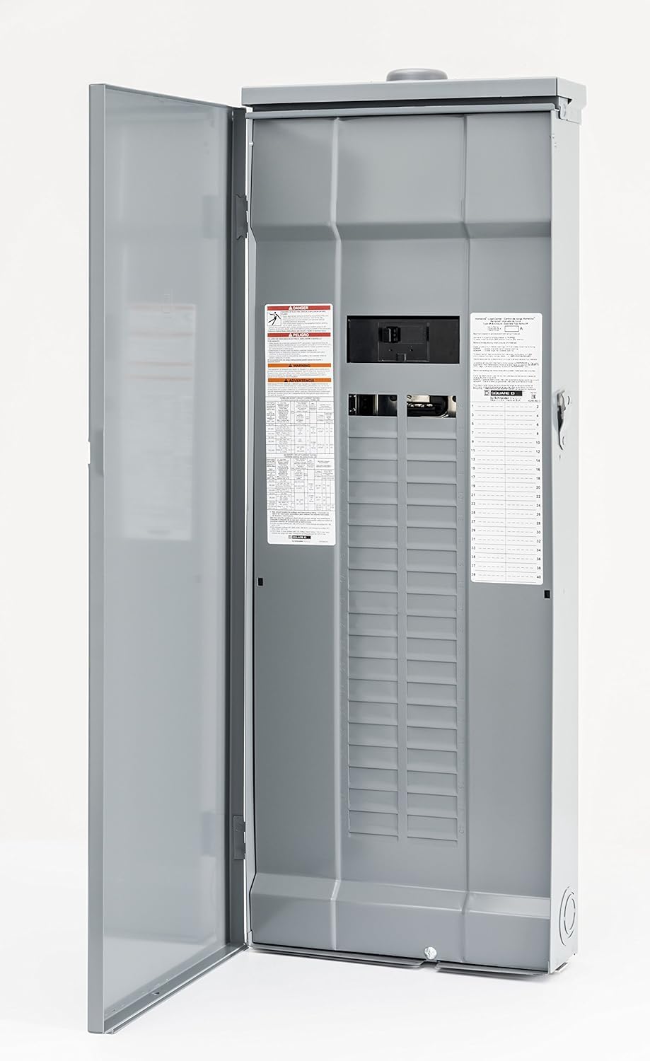 Square D - HOM4080M200PRB Homeline 200 Amp 40-Space 80-Circuit Outdoor Main Breaker Load Center (Plug-on Neutral Ready),
