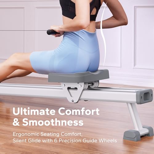 MERACH Rowing Machines for Home, Magnetic Rowing Machine with 16 Levels, Rower Machine of Quiet Resistance