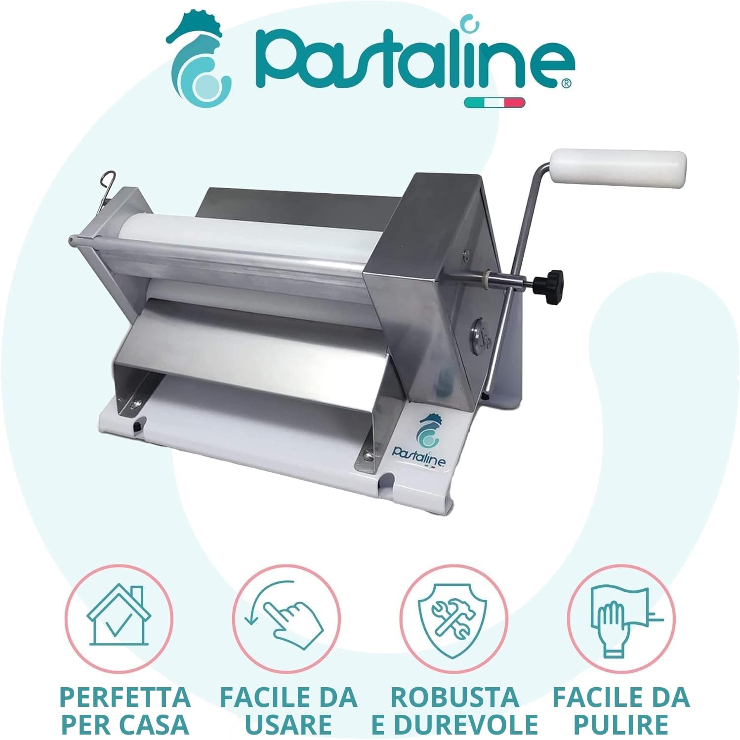 Manual Dough Sheeter Machine - Sfogliafacile NSF Manual Pasta Maker Machine for Icing
