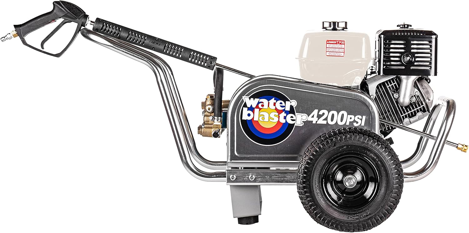 SIMPSON Cleaning ALWB60828 Water Blaster Gas Pressure Washer Powered by Honda GX390, 4200 PSI at 4.0 GPM, CAT Triplex Pump, (49 State)
