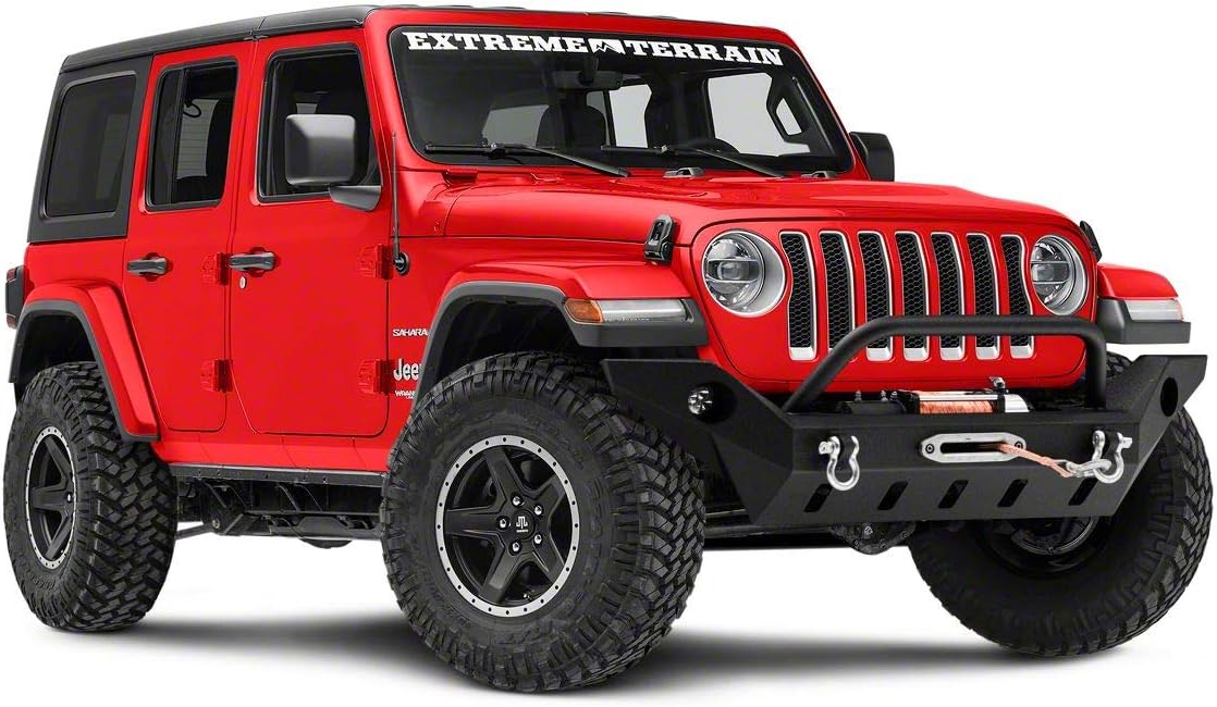 Barricade Extreme HD Full Width Front Bumper with LED Fog Lights Compatible with 18-22 Jeep Wrangler JL