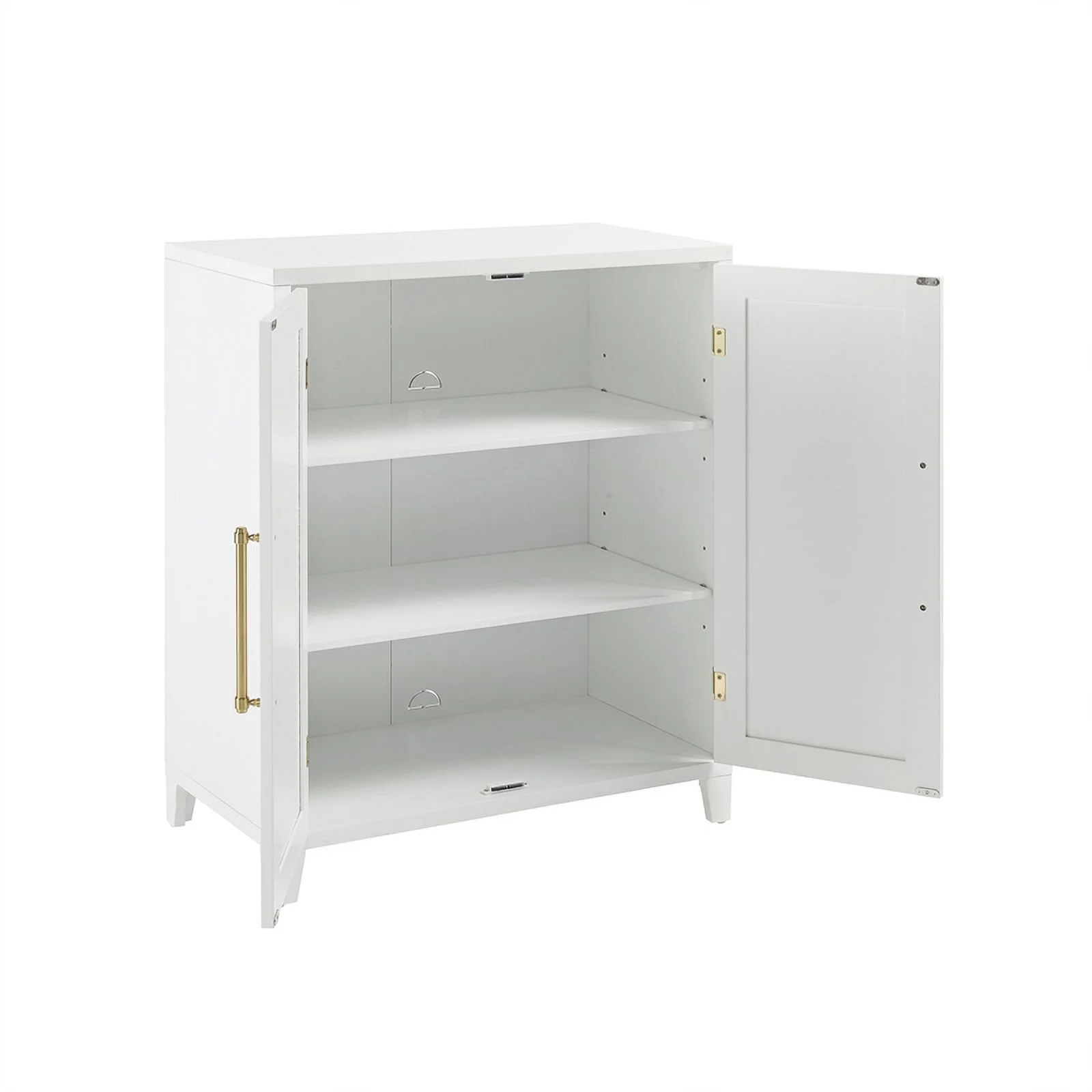 Crosley Furniture Roarke Stackable Wood Kitchen Pantry Storage Cabinet in White