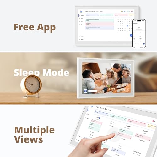 Dragon Touch 15.6" Digital Calendar Chore Chart – 1080P Full HD Interactive Touchscreen, Smart Family Planner
