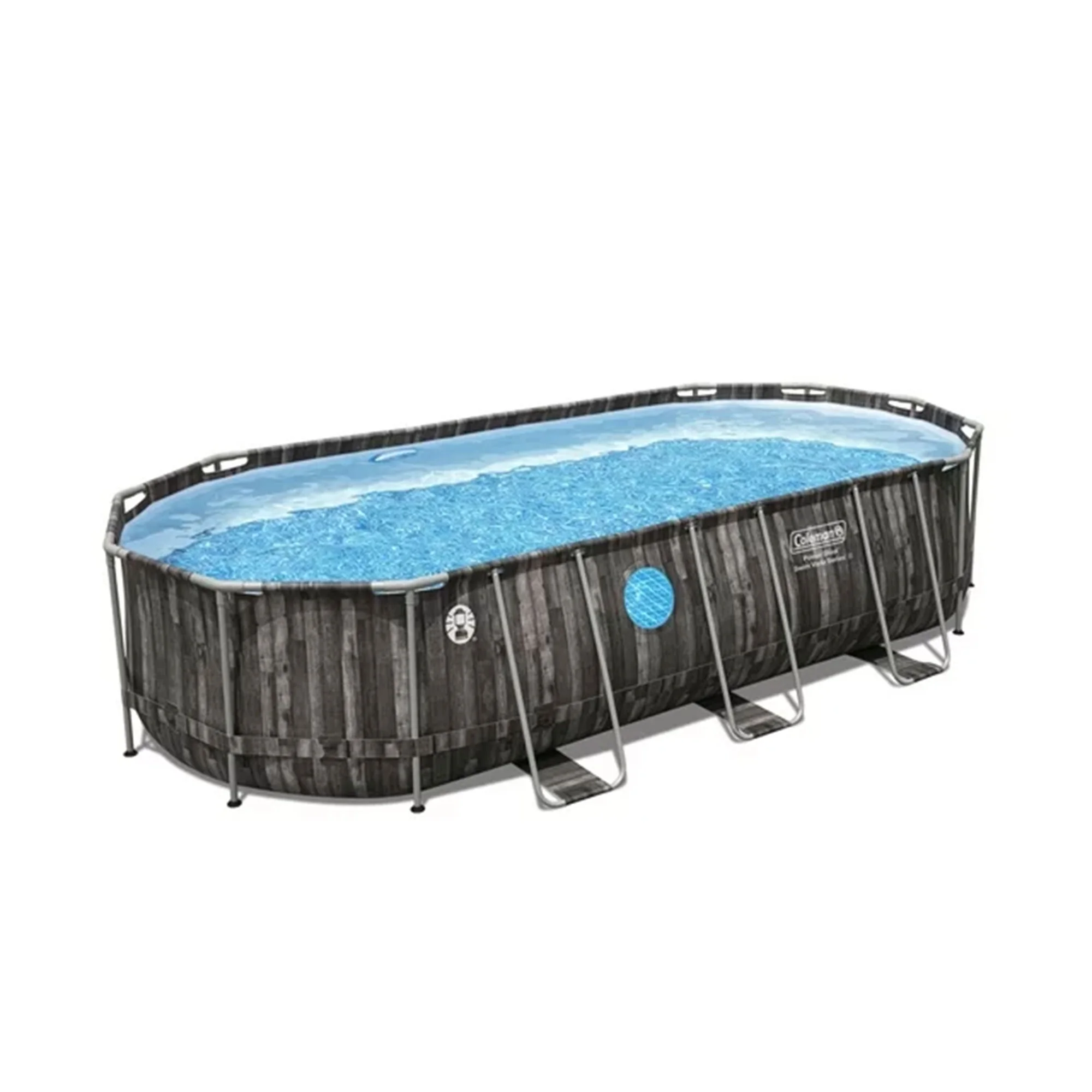 Coleman Power Steel Swim Vista Series II 20' x 10' x 48 Oval Metal Frame Above Ground Pool Set