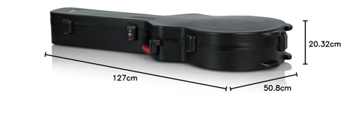 Gator Cases Molded Flight Case for Strat/Tele Style Electric Guitars with TSA Approved Locking Latch, (GTSA-GTRELEC)