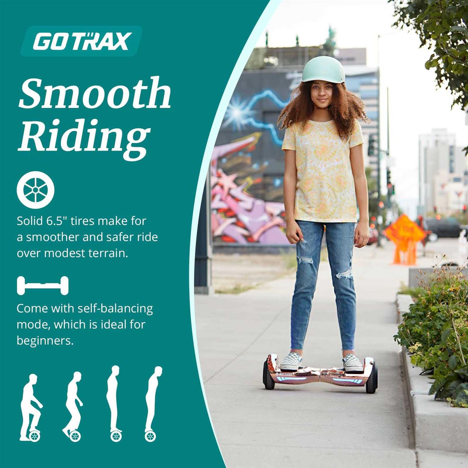 Gotrax Glide Hoverboard with Bluetooth Speaker 6.5 Wheels &amp; Led Lights - Sports Supplies Online Store