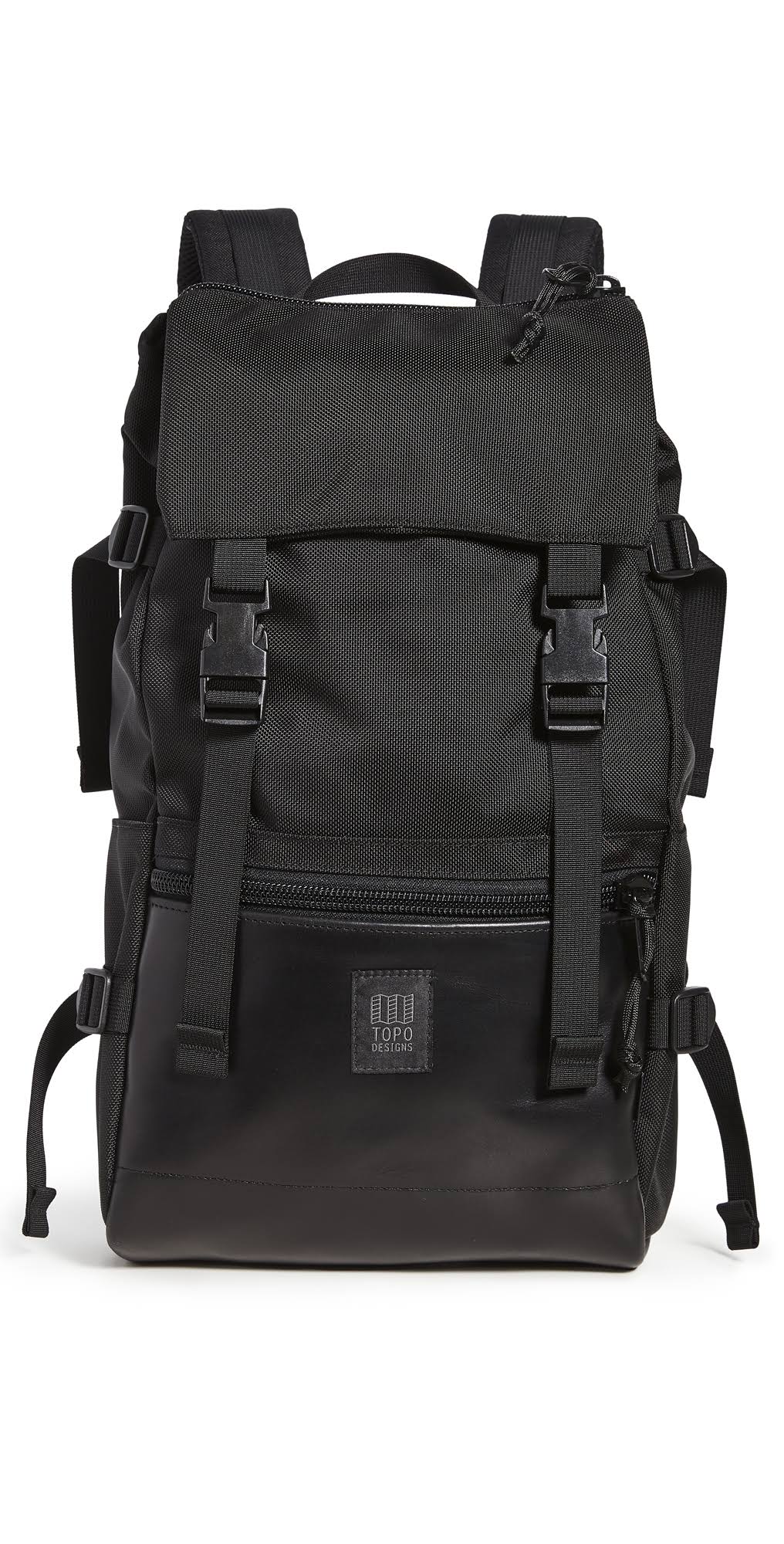Topo Designs Rover Pack - Ballistic Black/Black Leather