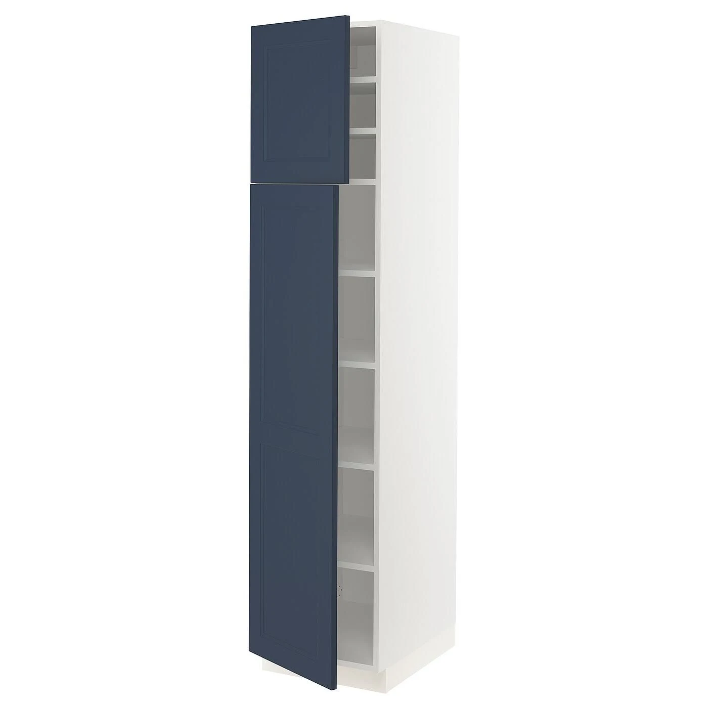IKEA - SEKTION High Cabinet with shelves/2 Doors, White Axstad/matte Blue, 18x24x80 29402308