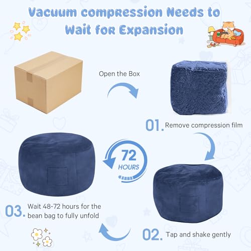Bean Bag Chairs for Adults - Giant Bean Bag Chair Convertible Bean Bag Bed - Beanbag Chair with Micro Fiber Cover/Furniture Foam Filler