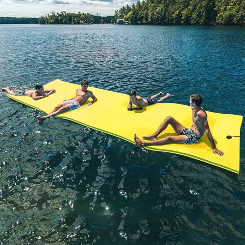 Oversized Lily Pad Floating Mat, 3 Layer 7'/9'/12'/18' Floating Water Mat,Ocean, Beach, River, Pool, Floating Mat for Water Recreation and Relaxing
