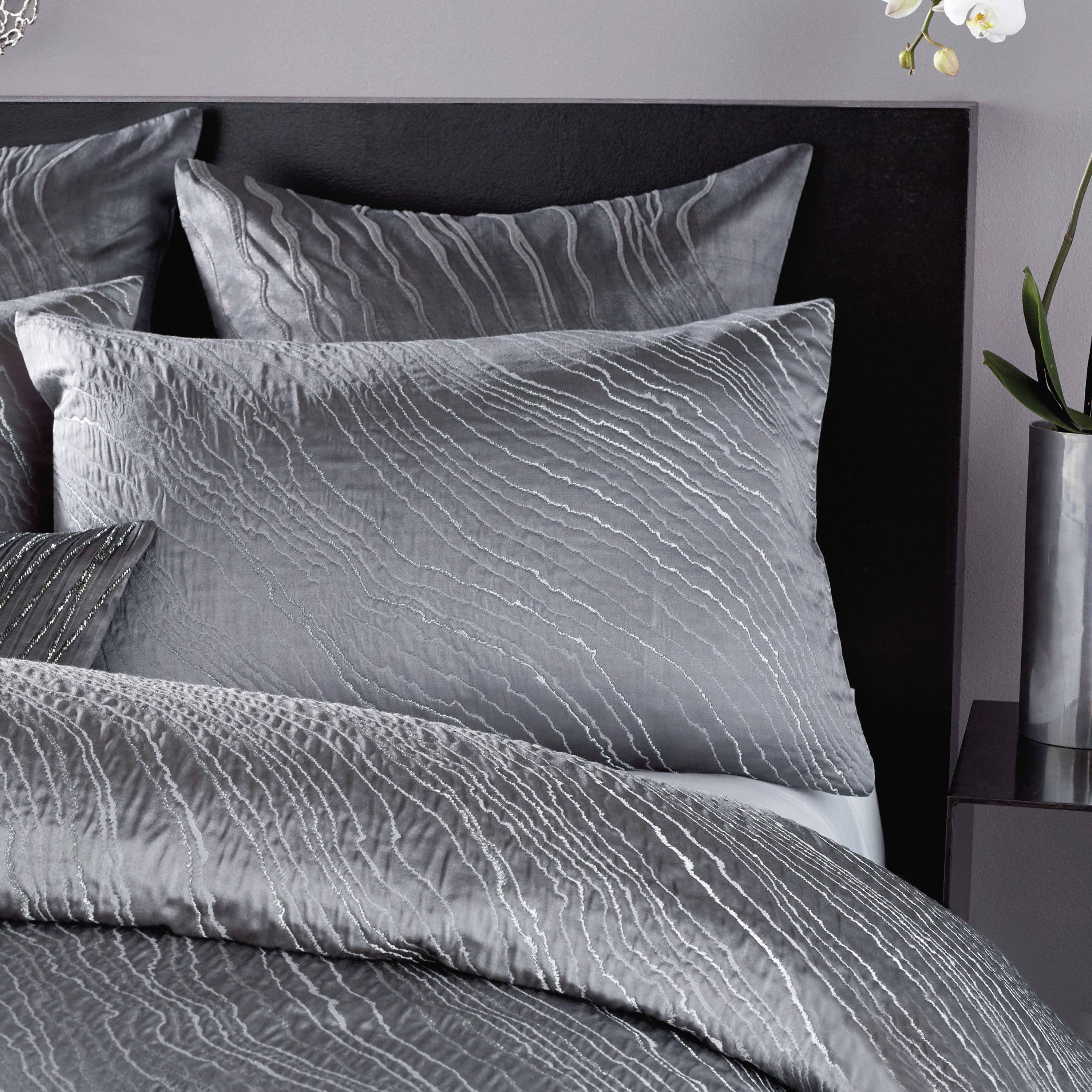 Donna Karan New York Current Duvet Cover - Full/Queen / Grey