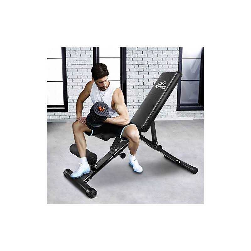 Flybird Weight Bench Adjustable Strength Training Bench for Full Body Workout with Fast Folding-New Version - Sports Supplies Online Store