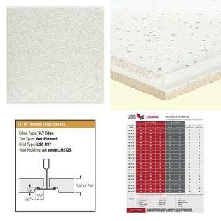 USG Ceilings 2 ft. x 2 ft. Radar White Shadowline Tapered Edge Lay in Ceiling Tile Carton