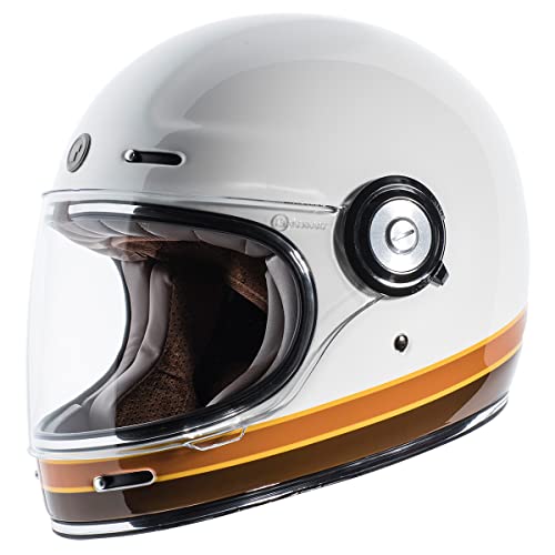 TORC T1 Fiberglass Retro Full Face Motorcycle Helmet DOT & ECE Approved