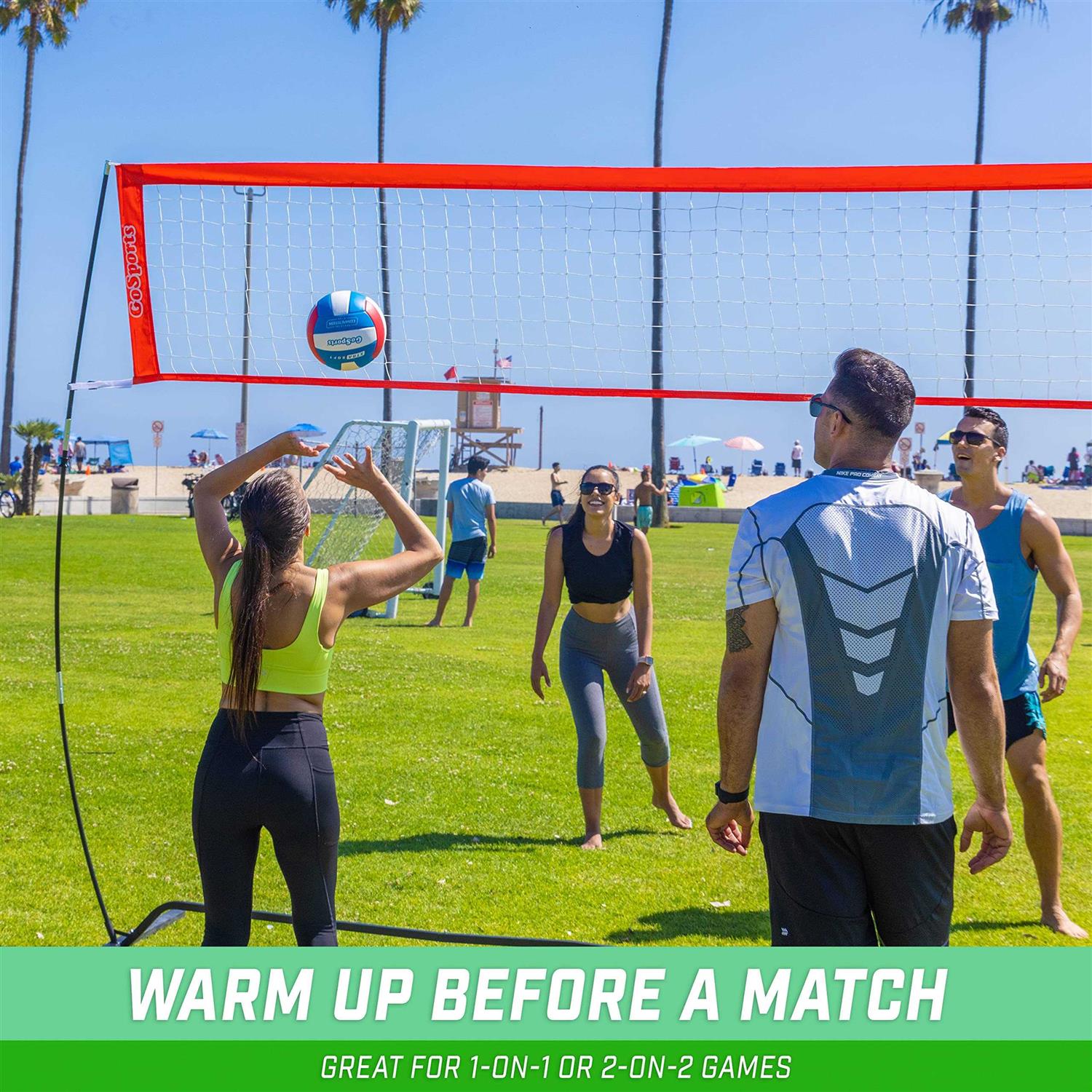 GoSports Freestanding Volleyball Training Net for Indoor our Outdoor Use - Sports Supplies Online Store