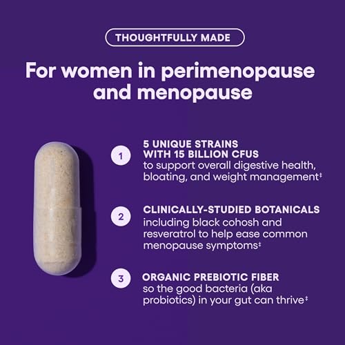 Physician's CHOICE Menopause Probiotic Supplement for Women - Supports Hormone Balance, Hot Flashes, Night Sweats, Weight Management