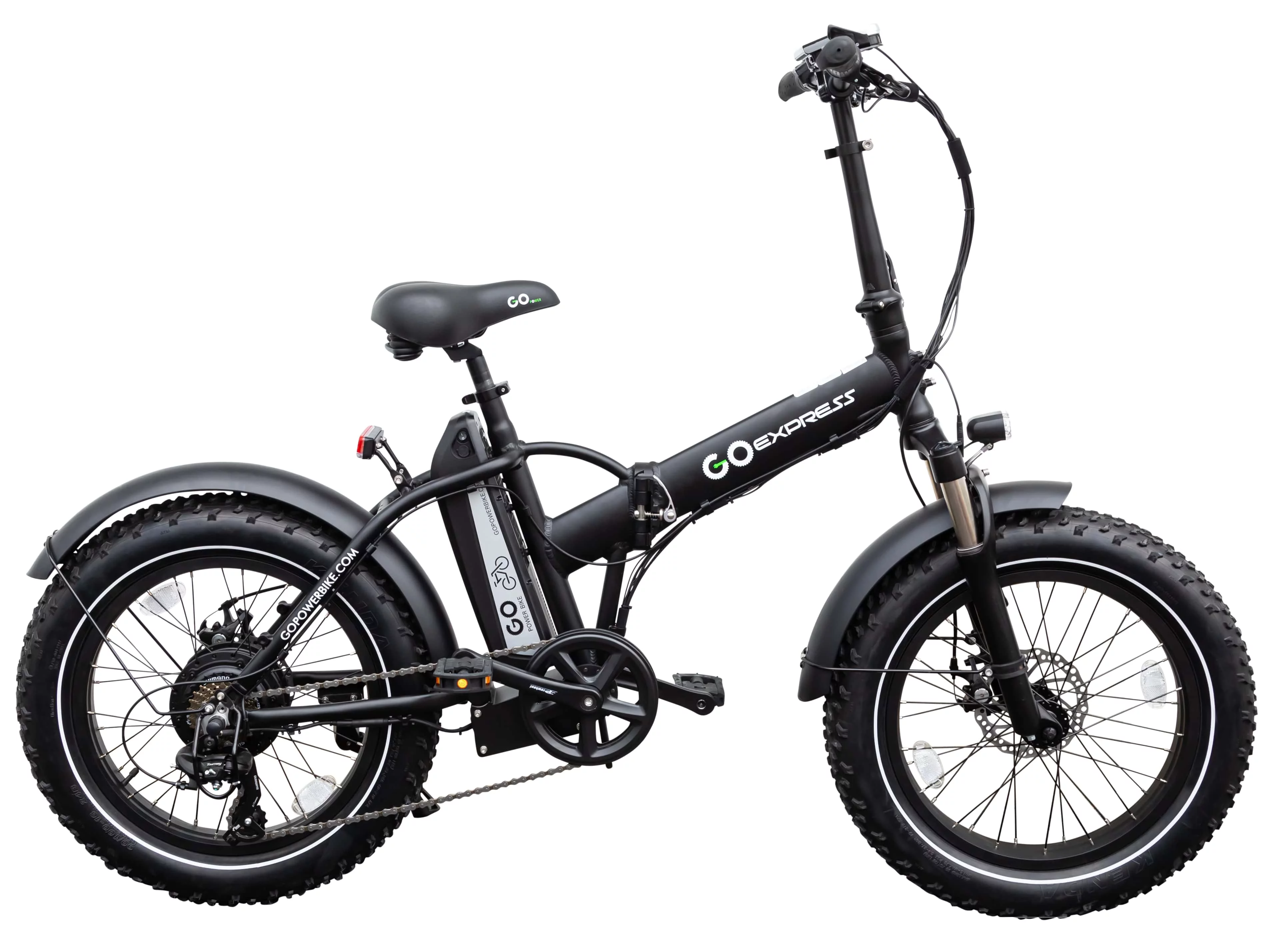 GoPowerBike GoExpress 750W Foldable Electric Bicycle with All-Terrain Fat Tires and 48V 10AH Lithium-Ion Battery (B404BLK)