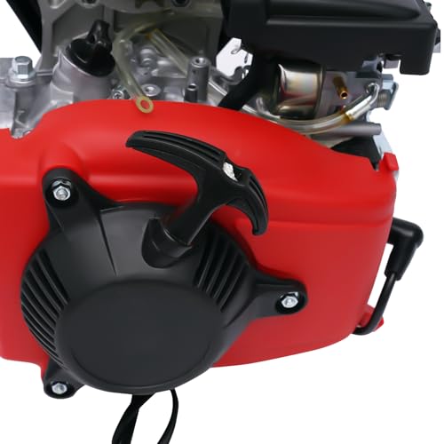 49CC 4-Stroke Bicycle Engine Kit, Powerful Pull Start 4-Stroke Gas Cycle Motor Kit, Dual Chain Drive Bicycle Motor Kit with Belt