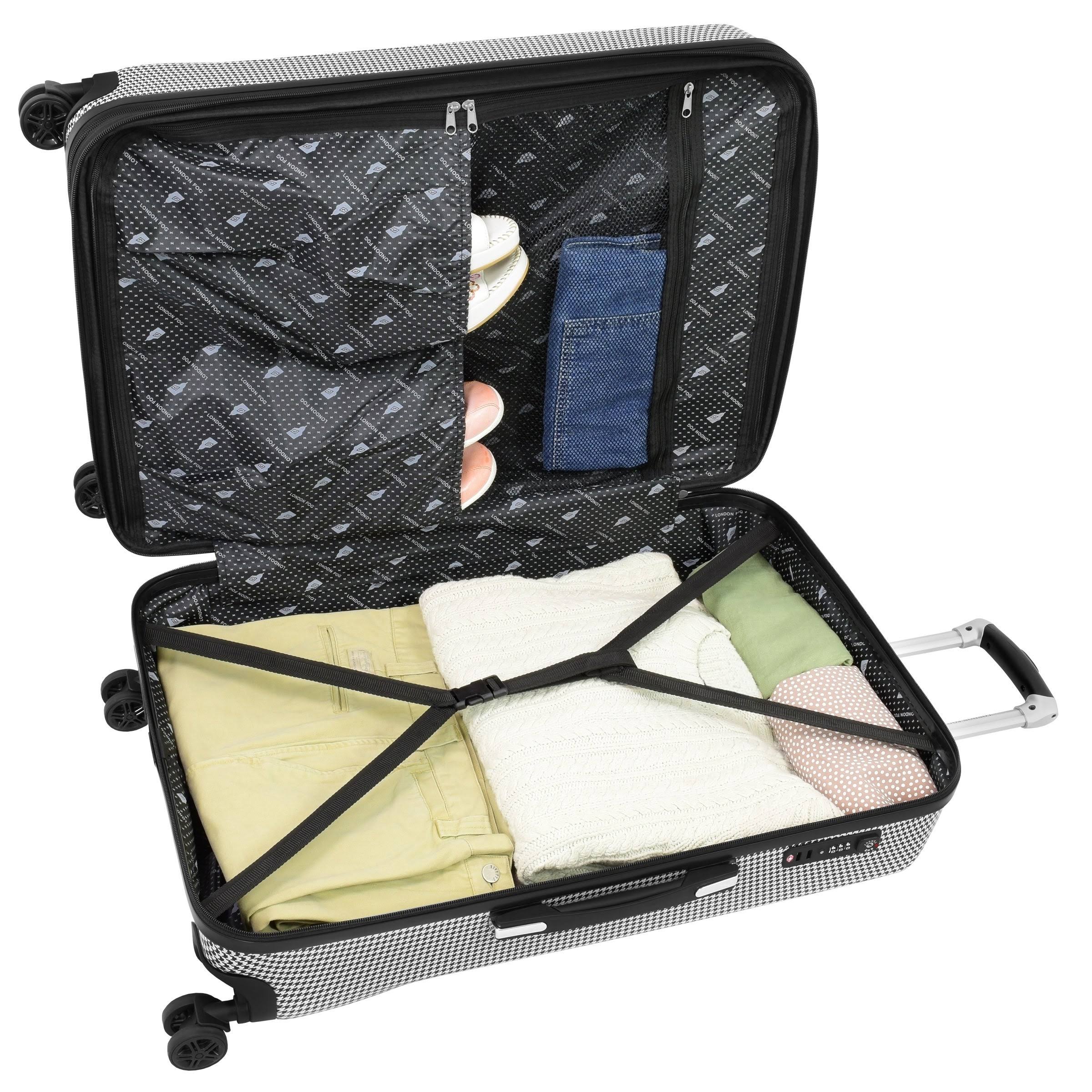London Fog Cambridge Expandable Hardside Spinner Carry-On - 21x22 - Olive Plaid