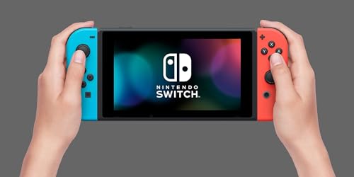 Nintendo Switch with Neon Blue and Neon Red Joy‑Con