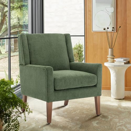 COLAMY Modern Wingback Living Room Chair, Upholstered Fabric Accent Armchair