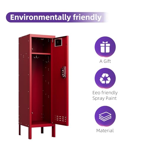 Metal Locker with 5 Doors,Lockers for Employees,66'' Steel Storage Locker for School,Gym, Office, Office,Garage