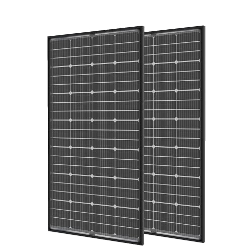 JJN Bifacial 200 Watt Solar Panel 12V 10BB Monocrystalline Solar Panels High Efficiency Solar Module for RV Home Battery Charging Farm Trailer Camper