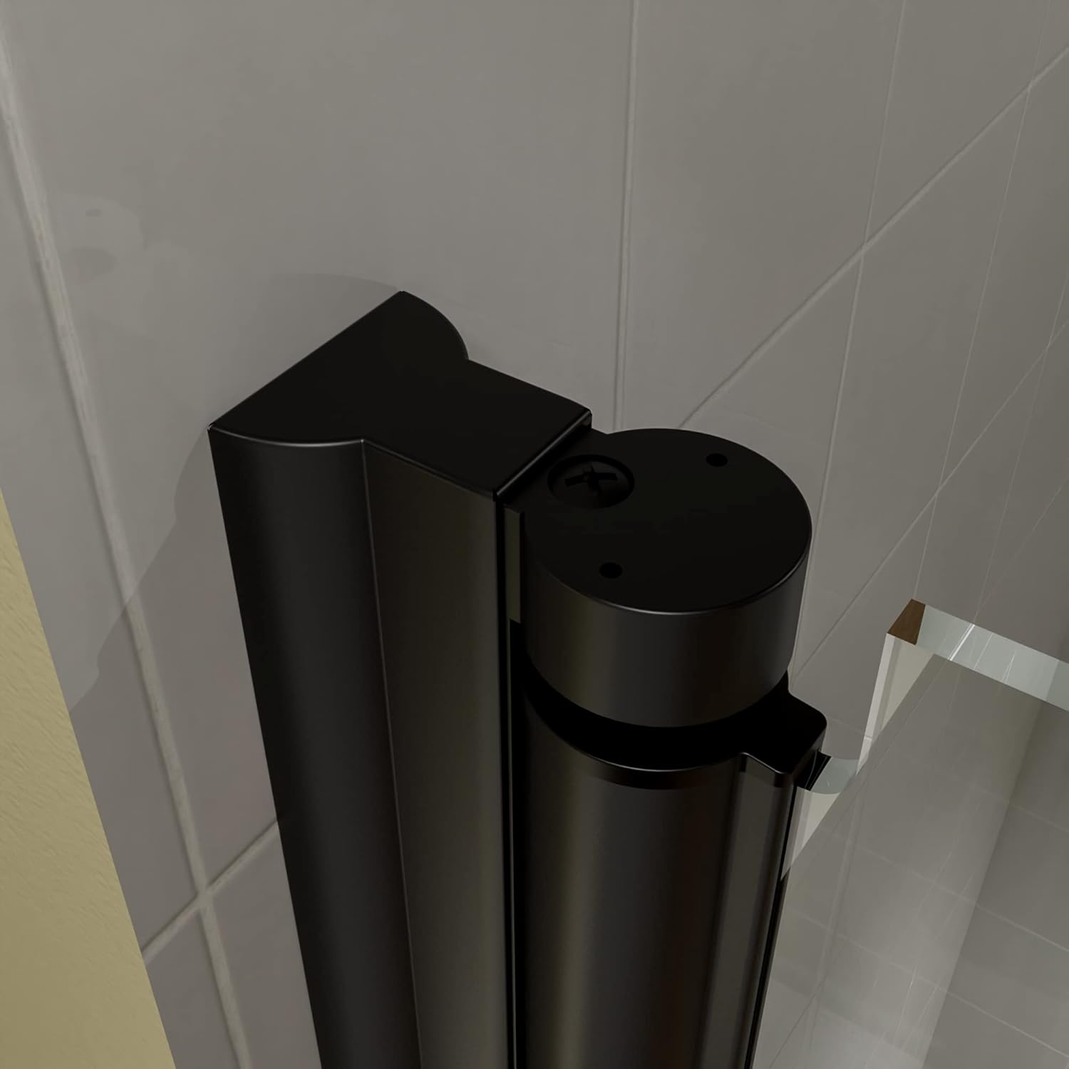 Bifold Frameless Glass Shower Door 32 in.W x 72 in.H Pivot Swing Shower Doors with 1/4 in. Clear Tempered Shower Glass Panel in Matte Black