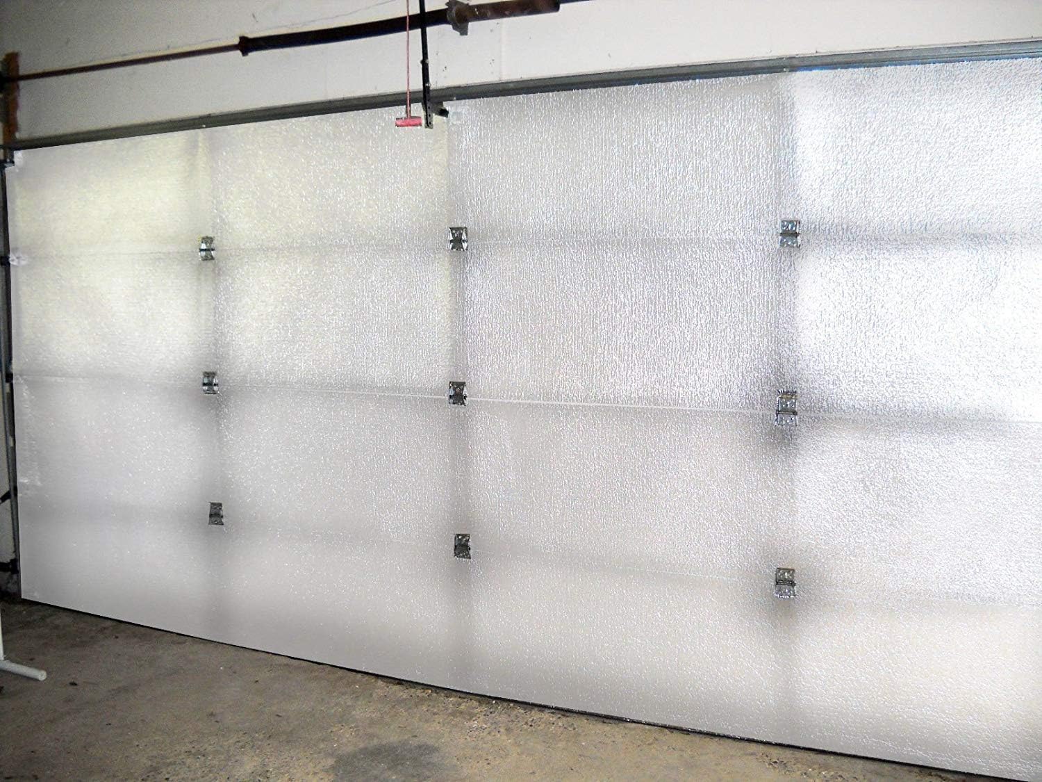 NASA TECH White Reflective Foam Core 2 Car Garage Door Insulation Kit 18FT (WIDE) x 8FT (HIGH) R Value 8.0 Made in USA New and Improved Heavy Duty