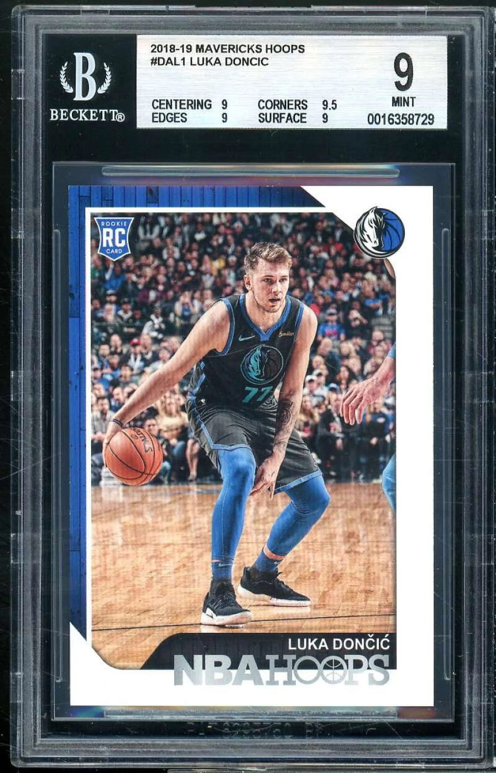 Luka Doncic Rookie Card 2018-19 Mavericks Hoops #dal1 BGS 9 (9 9.5 9 9) - Curated Treasures Market