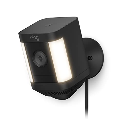 Ring Spotlight Cam Plus, Battery | Two-Way Talk, Color Night Vision, and Security Siren (2022 release) - White
