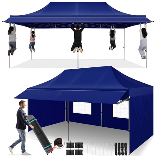 COBIZI 10x10 Pop Up Canopy Tent with Awning