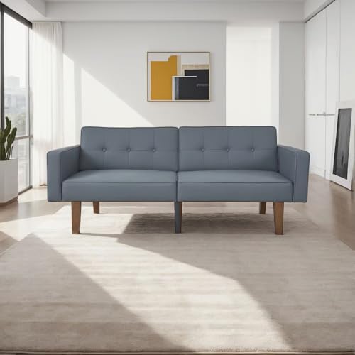 FLEXISPOT XCT4 Convertible Sofa Bed, 3-in-1 Loveseat Sofa Couch with Adjustable Backrest, Pull Out Couch with 2 Pillows & 2 Side Pockets