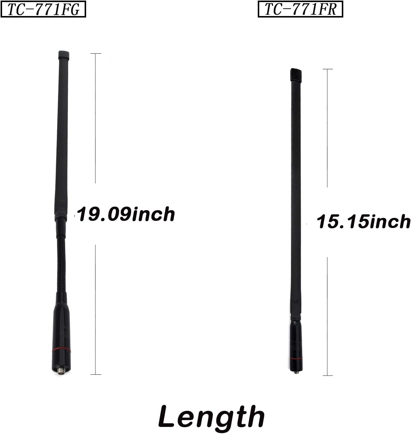 HYS 771FG&771FR CS Tactical Antenna VHF UHF 2M 70CM Dual Band SMA-Female for Baofeng UV-5R Series, UV-82 Series, BF-F8HP Kenwood Two Way Radio (2Kind)