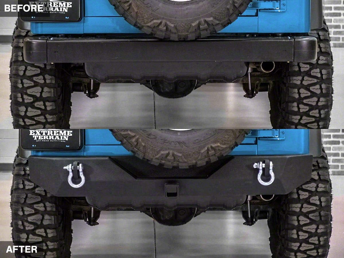Barricade Trail Force HD Rear Bumper Compatible with 87-06 Jeep Wrangler YJ & TJ