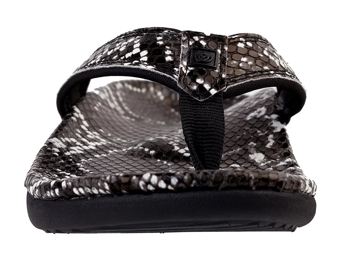 Spenco Yumi Nuevo Snake Women's Orthotic Thong Sandal - Curated Treasures Market