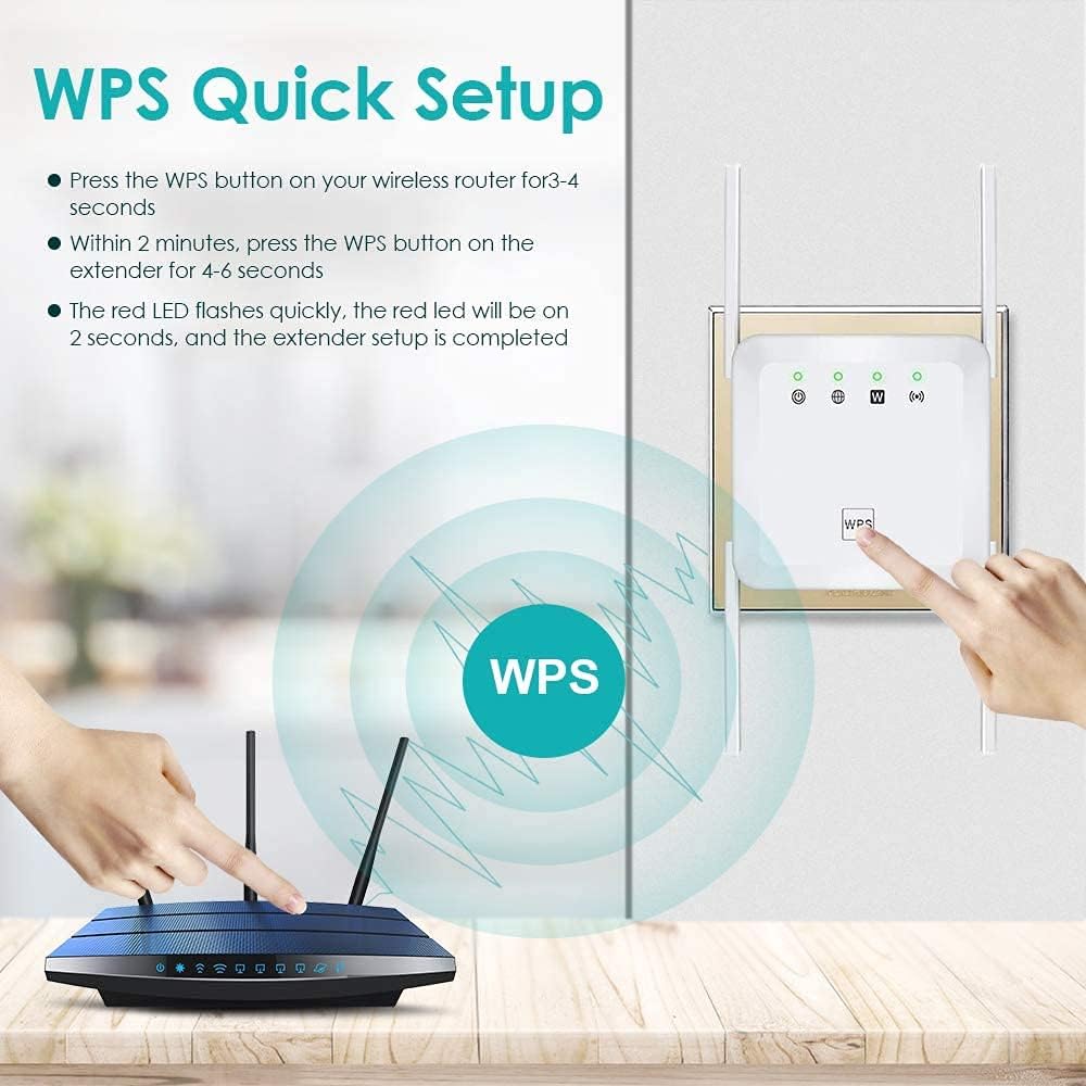 Best WiFi Extender Internet Booster - 1200M 5g 2.4 GHz WiFi Booster Covers Up to 3500 Sq ft and 35 Devices