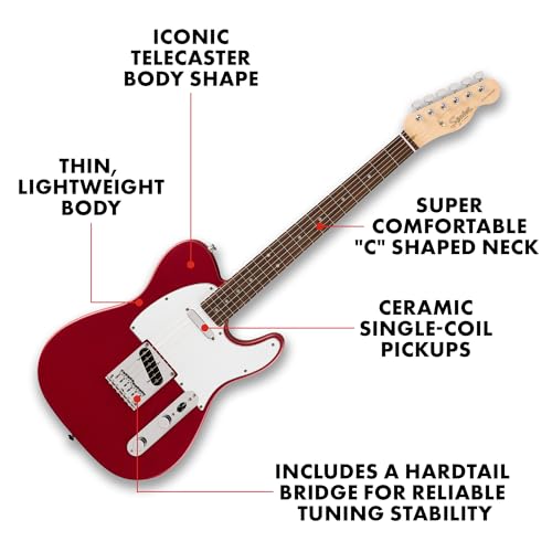 Fender Squier Debut Series Telecaster Electric Guitar, Beginner Guitar, 2-Year Warranty, Includes Free Lessons