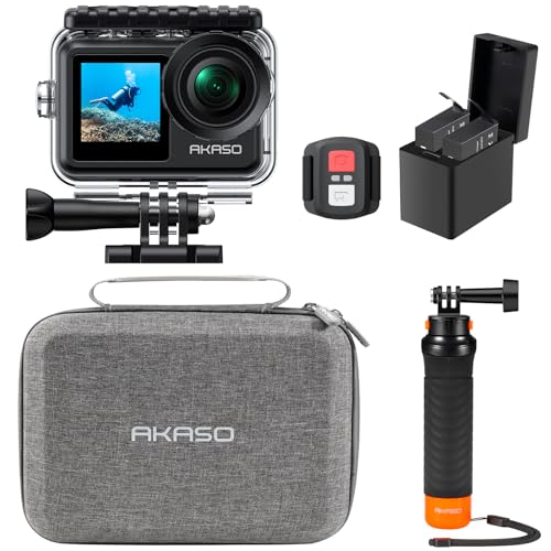 AKASO Brave 7 LE 4K30fps Action Camera with 256GB MicroSDXC U3 Memory Card Accessories Kit Bundle Ultra HD 131FT Waterproof Camera EIS 2.0 WiFi