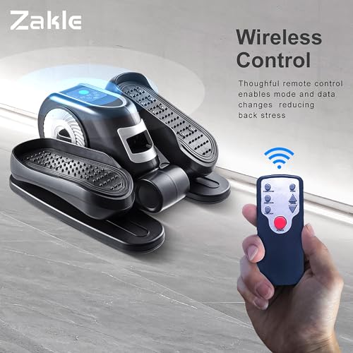 Zakle Under Desk Elliptical Machine, Ellipse Leg Exerciser w/Remote Control & 12 Adjustable Speeds