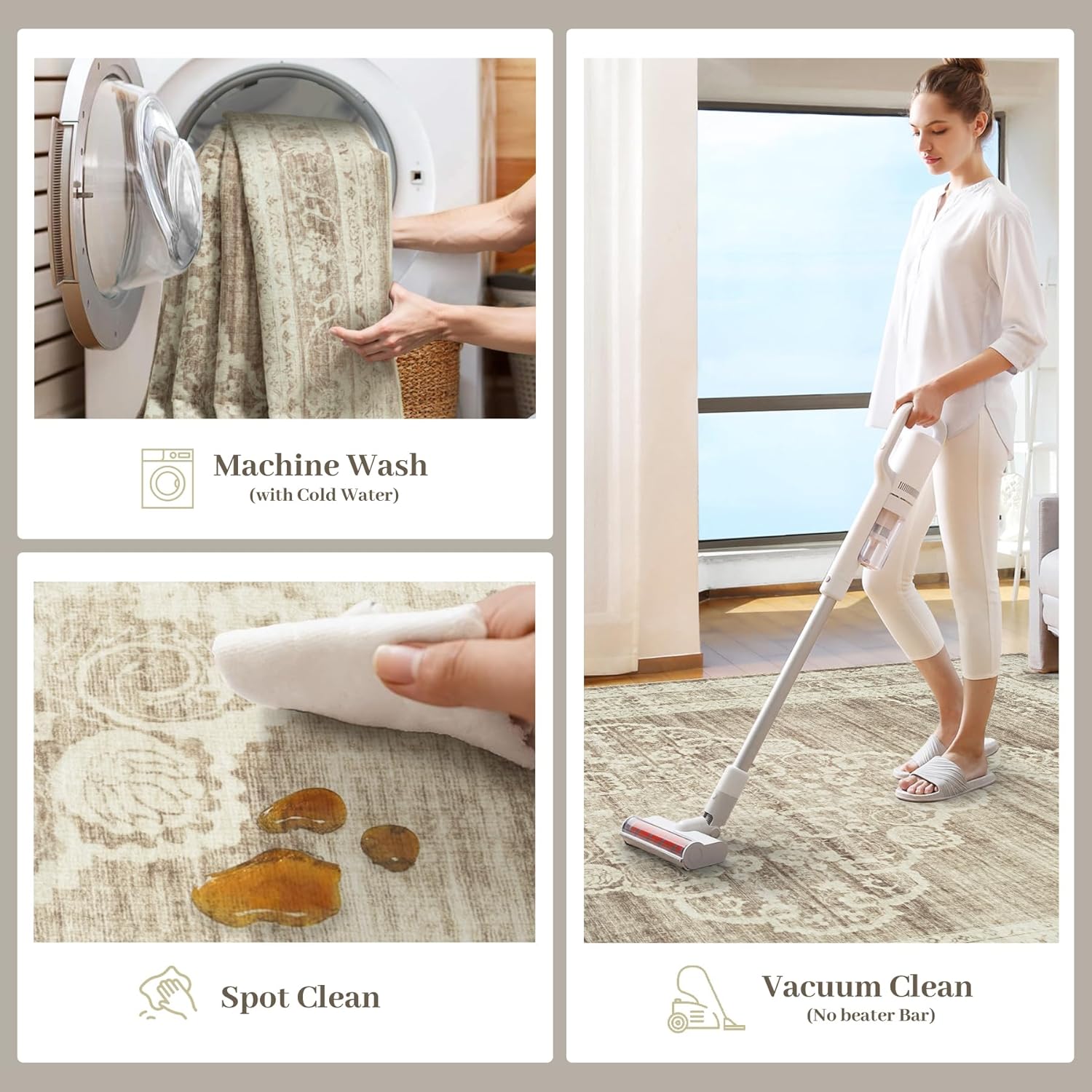 9x12 Area Rugs for Living Room Washable