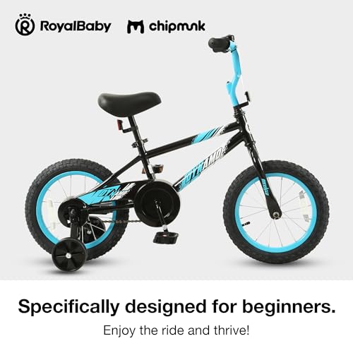 Chipmunk Kids Bike Toddlers 12 14 16 18 Inch Wheel Bicycle Beginners Boys Girls Ages 3-11 Years, Multiple Color Options