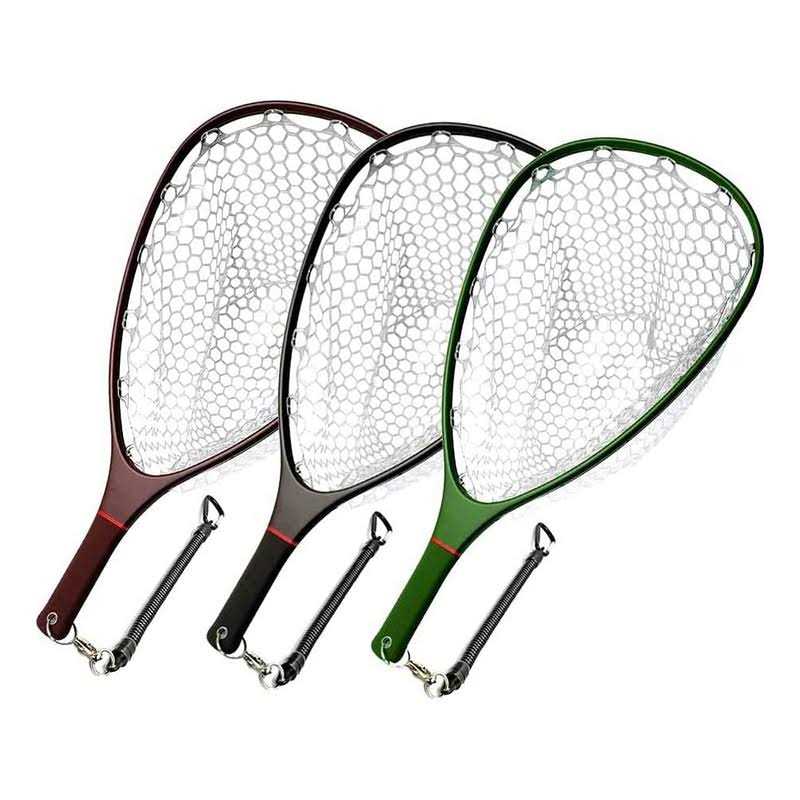 Aventik Fly Floating Fishing Net Carbon Fiber Landing Trout Net Light Weight Clear Rubber Ghost Net Catch &amp; Release Net