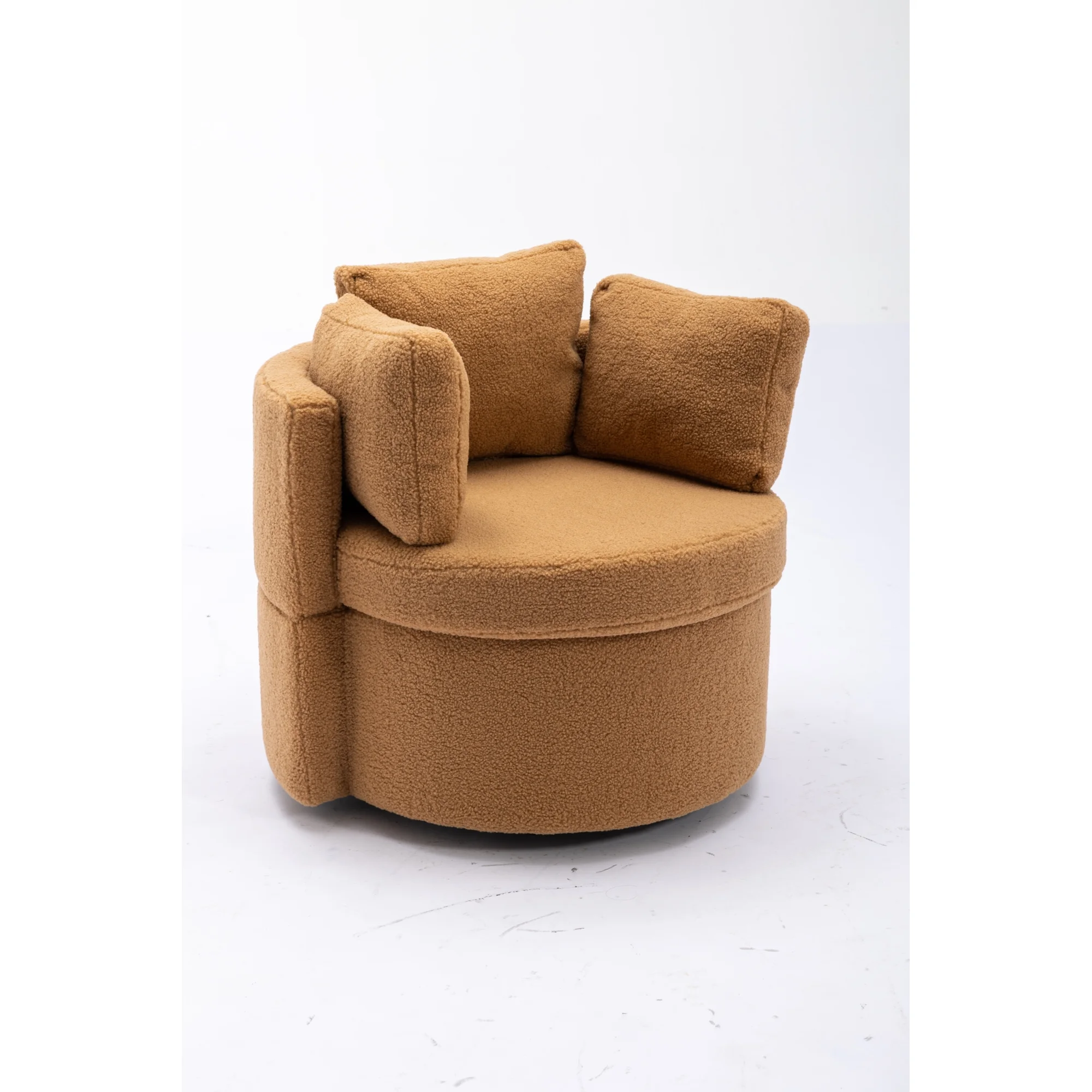 Swivel And Storage Chair For Living Room,Brown